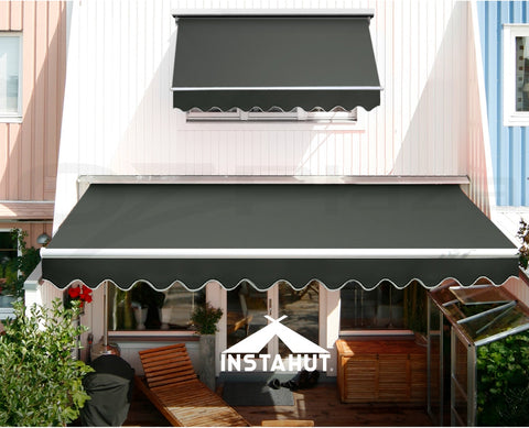 Image of Instahut Folding Arm Awning Motorised Retractable Outdoor Sunshade 5X2.5M