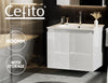 Cefito Vanity Unit Ceramic Basin Cabinet Storage Bathroom Wall Mounted 600mm White