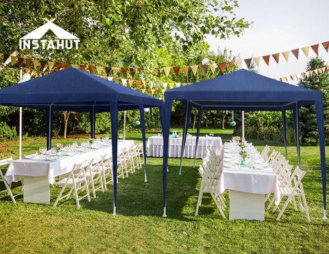 Image of Instahut Gazebo 3x6 Outdoor Marquee Gazebos Wedding Party Camping Tent 6 Wall Panels