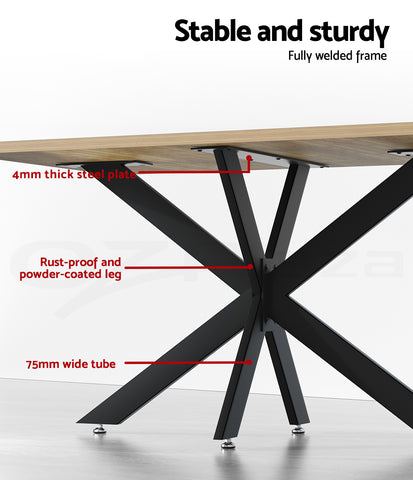 Image of Artiss Starburst Table Legs Coffee Dining Table Legs DIY Metal Leg 150X78cm