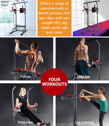 Image of Everfit Power Tower 4-IN-1 Multi-Function Station Fitness Gym Equipment