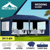 Instahut Gazebo 3x6 Outdoor Marquee Gazebos Wedding Party Camping Tent 6 Wall Panels