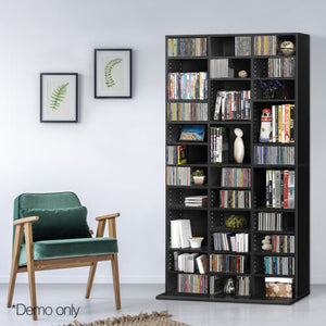 Artiss Adjustable Book Storage Shelf Rack Unit - Black