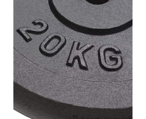 Image of 2x 20kg Weight Plate 40kg Cast Iron Exercise Fitness Barbell Weight Disc