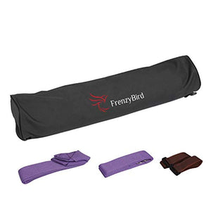FrenzyBird 5mm Thick PU Natural Rubber Yoga Mat with Body Alignment System,Oxford Mat Bag and Strap,Non Slip, Wet Absorbance,Free of PVC and Other Harmful Chemicals,for All Types of Yoga and Pilates