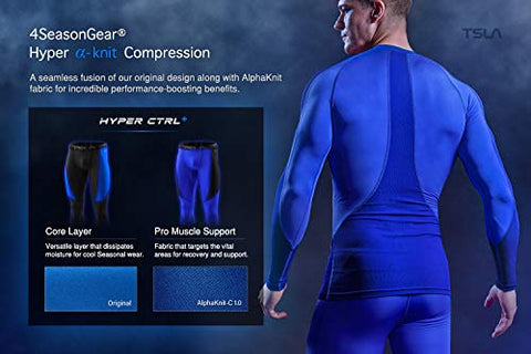 Image of Tesla Men's (Pack of 2) Compression Pants Baselayer Cool Dry Sports Tights Leggings MUP69-VCH