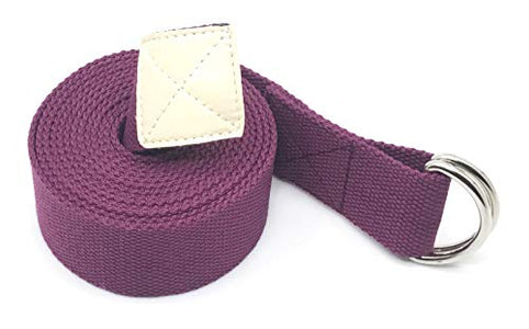 Yoga Strap Cotton- Tiiyar 10 feet/8 feet/6 feet Cotton Yoga Strap Belt for Stretching, Flexibility, Physical Therapy, Fitness 183cm