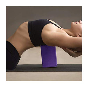 Yoga Blocks Set of 2- Exercise, Fitness, Stretching, Yoga Bricks- EVA Foam- Provides Stability and Balance (Black)