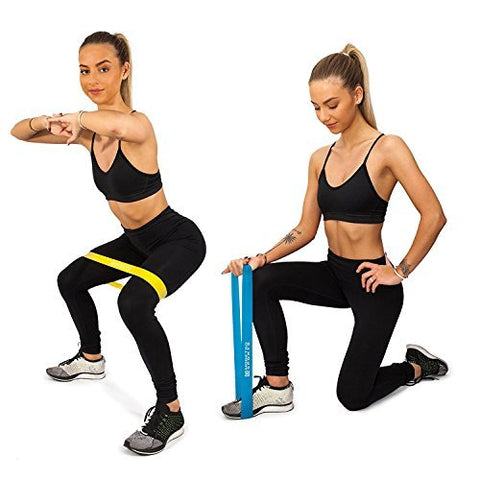 Image of Superior Resistance Bands - Set of 4 Exercise Fitness Loops - Suitable for Men and Women - Ideal for Mobility Yoga Pilates or Physical Therapy - Bonus Workout Videos Online, Instructions & Carry Bag