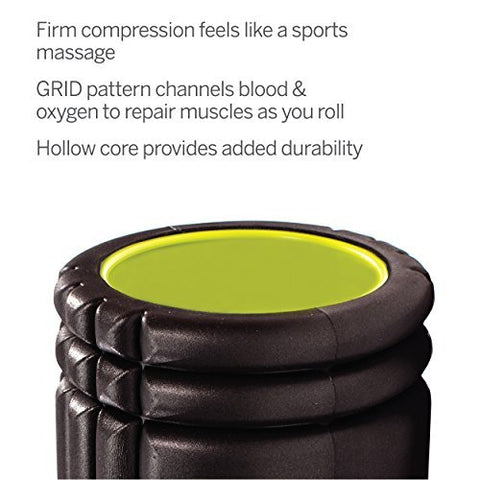 Image of TriggerPoint Grid Foam Roller with Free Online Instructional Videos, Original (13-inch), Black