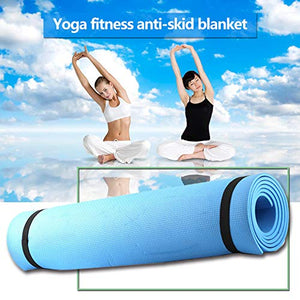 SturdCelleau Non Slip Yoga Mat- Double Sided Comfort Foam, Durable Exercise Mat for Fitness, Pilates and Workout (Blue)