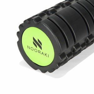 Nooraki 2-in-1 Foam Rollers For Muscles: Deep tissue Massage Foam Roller - High Density, Size 33cm (13inches) Ideal for sore and stressed muscles * BONUS: comes with FREE carry bag.