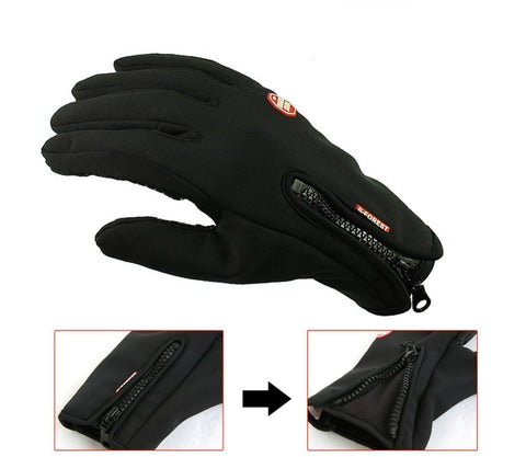 Image of Outdoor Windproof Work Cycling Hunting Climbing Sport Smartphone Touchscreen Gloves for Gardening, Builders, Mechanic (Black)