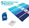ARRIA FIT Resistance Bands Set of Five Resistance Loop Bands for Fitness Booty Building Leg and Glute Activation Exercise with Carry Bag Fitness Booty Bands Physical (Blue Collection)