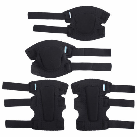 Image of Innovative Soft Kids Knee and Elbow Pads with Bike Gloves - Toddler Protective Gear Set w/Mesh Bag& Sticker CSPC Certified - Roller-Skating, Skateboard Knee Pads for Kids Child Boys Girls (Black, Small (2-4 years))