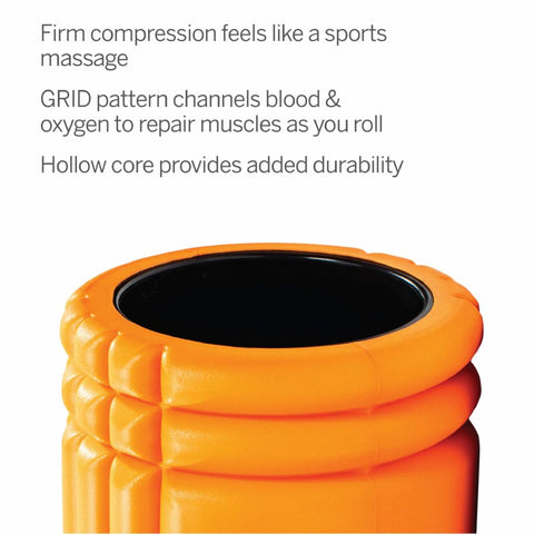 Image of TriggerPoint Grid Foam Roller with Free Online Instructional Videos, Original (13-inch), Orange