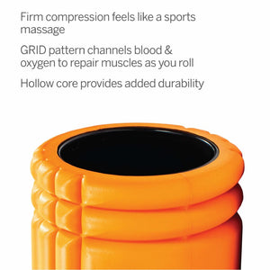 TriggerPoint Grid Foam Roller with Free Online Instructional Videos, Original (13-inch), Orange