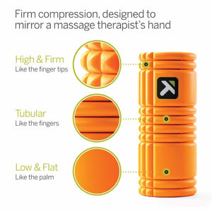 TriggerPoint Grid Foam Roller with Free Online Instructional Videos, Original (13-inch), Orange