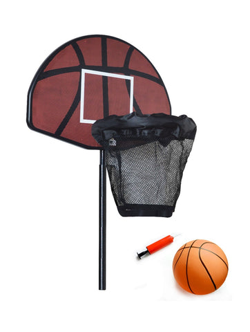 Image of Trampoline Basketball Hoop Ring Backboard Ball Set
