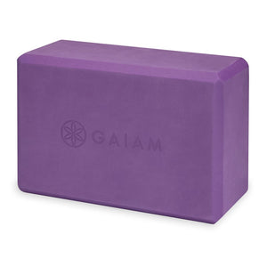 Gaiam Wellbeing Yoga Block/Strap Combo, Purple