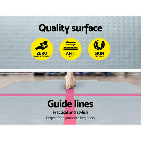 Image of Everfit GoFun 3X1M Inflatable Air Track Mat with Pump Tumbling Gymnastics Pink