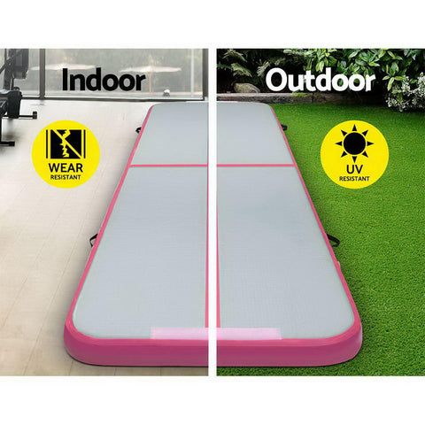 Image of Everfit GoFun 3X1M Inflatable Air Track Mat with Pump Tumbling Gymnastics Pink