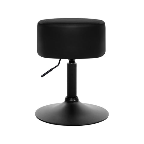 Image of Artiss Set of 2 PU Leather Stools Gas Lift - Black