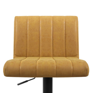 Artiss 2x Kitchen Vintage Bar Stools Swivel Bar Stool Leather Gas Lift Chairs
