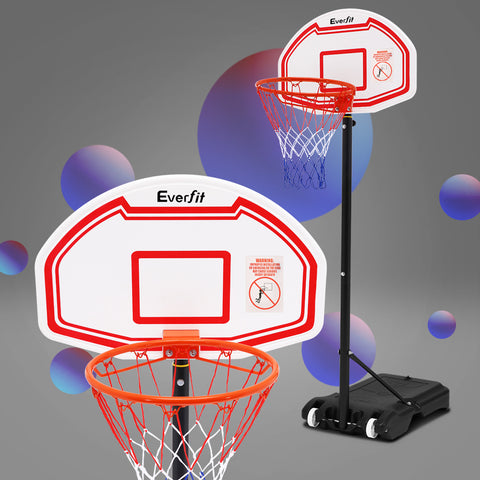 Image of Pro Portable Basketball Stand System Hoop Height Adjustable Net Ring