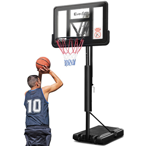 Image of Everfit 3.05M Basketball Hoop Stand System Adjustable Height Portable Pro Black