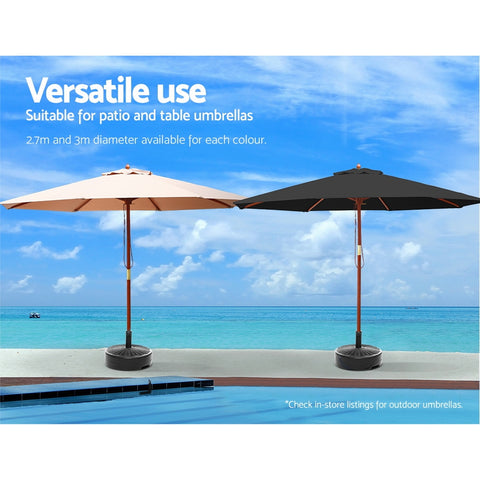 Image of Instahut Outdoor Umbrella Base Stand Pole Pod Sand/Water Patio Cantilever Offset