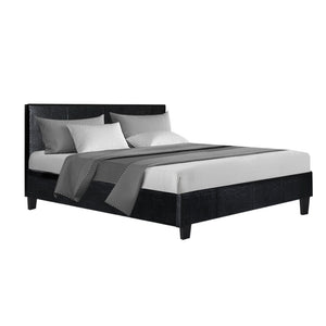 Artiss Bed Frame Double Size Black NEO