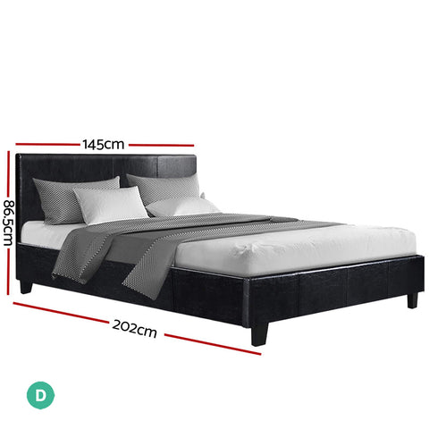 Image of Artiss Bed Frame Double Size Black NEO