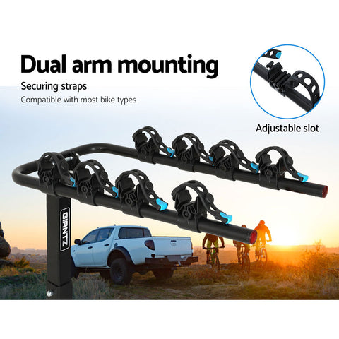 Image of Giantz Bike Carrier 4 Bicycle Car Rear Rack Hitch Mount 2 Towbar Foldable Steel"