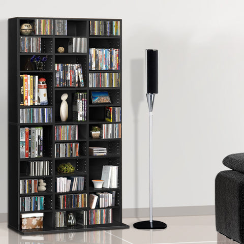 Image of Artiss Adjustable Book Storage Shelf Rack Unit - Black