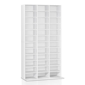 Artiss Adjustable Book Storage Shelf Rack Unit - White