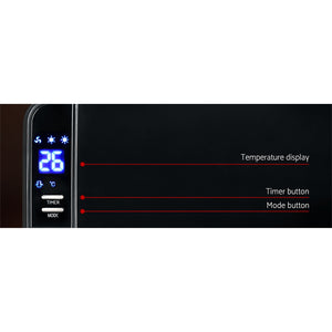 Devanti 2000W Wall Mounted Panel Heater - Black