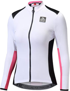 Cycling Jersey Women's Long Sleeve Tops Bike Shirts Bicycle Jacket with Pockets