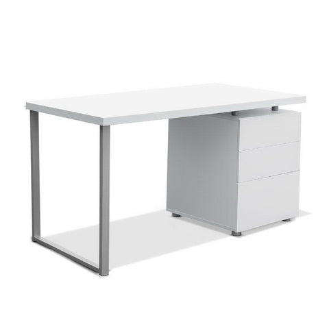 Image of Artiss Metal Desk with 3 Drawers - White