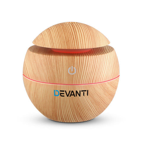 Image of Devanti Aromatherapy Diffuser Aroma Essential Oils Air Humidifier LED Light 130ml