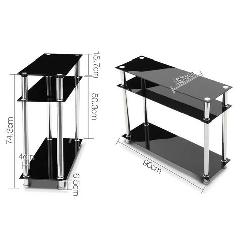 Image of Artiss Entry Hall Console Table - Black & Silver