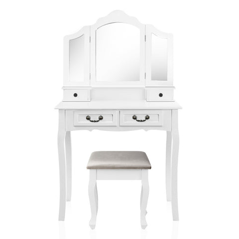 Image of Artiss Dressing Table with Mirror - White