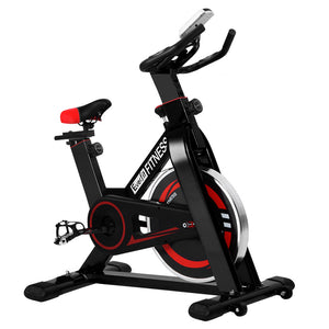 Exercise Bike Spin Cycling Fitness Commercial Home Gym Workout Black - Everfit