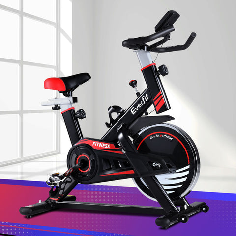 Image of Spin Exercise Bike Fitness Commercial Home Gym Workout Cardio Equipment Black - Everfit
