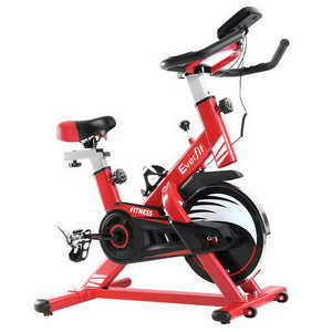 Everfit Spin  Exercise Bike Cycling Fitness Commercial Home Workout Gym Equipment Red