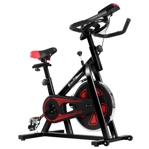 Image of Everfit Spin Exercise Bike Cycling Fitness Commercial Home Workout Gym Equipment Black