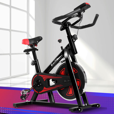 Image of Everfit Spin Exercise Bike Cycling Fitness Commercial Home Workout Gym Equipment Black