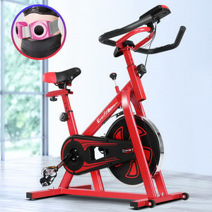 Everfit Spin Exercise Bike Cycling Fitness Commercial Home Workout Gym Equipment Red