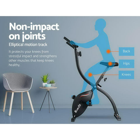 Image of Everfit Exercise Bike X-Bike Folding Magnetic Bicycle Cycling Flywheel Fitness Machine