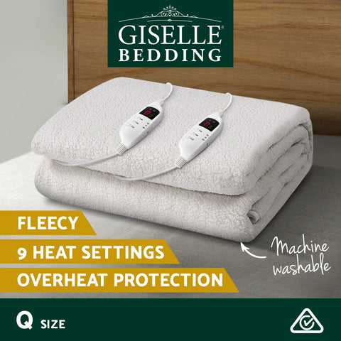 Image of Giselle Bedding Queen Size Electric Blanket Fleece
